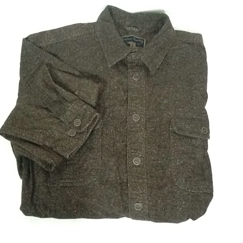 Freedom Foundry Brown Fleck Flannel Shirt XL